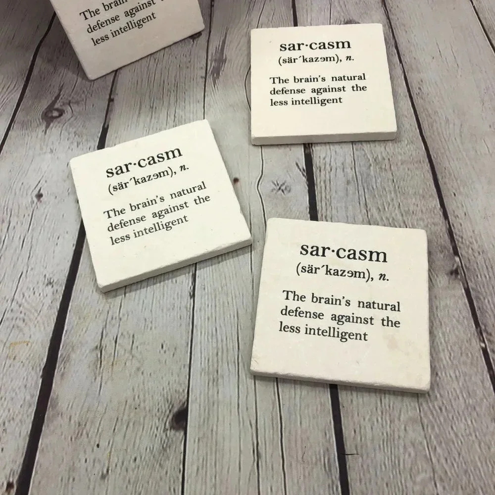 Coasters SARCASM DEFINITION DRINK COASTER set of 2